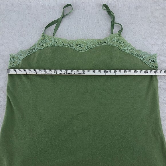 Ann Taylor Petites Green Soft Stretch Lace Cami with Adjustable Straps Size SP - Picture 11 of 12